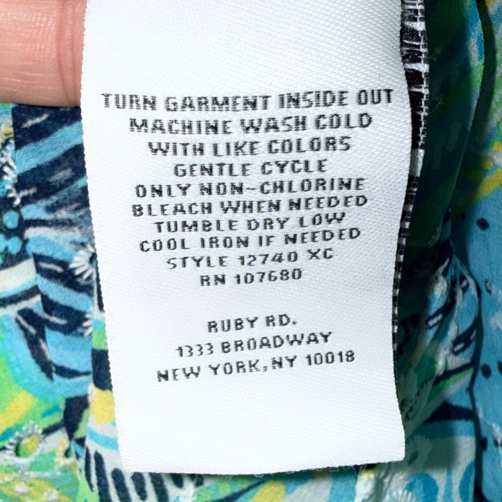 Ruby Rd Petites Button Front Mixed Foliage Printe… - image 9